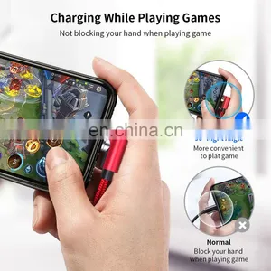 Fabric Data Line Fast Charging Line Phone Charger Usb Charging Nylon 1M Micro Usb Type-C Ios Cable 3 In1 Mobile Phone Data Line thumbnail-2