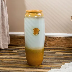 Jingdezhen American Countryside Style Glaze Ceramic Vase For Dry Flower Artificial Flower Decor thumbnail-1
