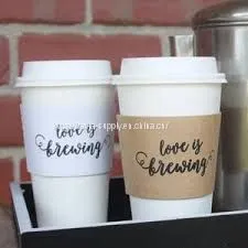 Disposable Paper Coffee Cups Sleeves White Paper Cup Sleeves Hot Cups Sleeves thumbnail-1