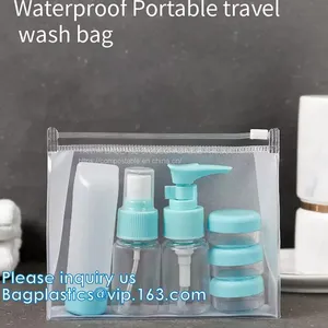 Cosmetic Ziplock Clear Bubble Bags/Hot Sale Slider Zipper Bag, Slider Hook Hanging Zipper Bag, Slider Zipper PVC Pencil thumbnail-1