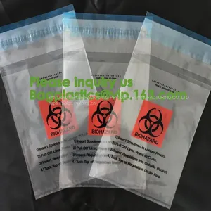 Lab Bags Specimen Bags Zip Bag, Medical Grade Laboratory Specimen Bag, Three Wall Biohazard Specimen Bag With a Document thumbnail-4