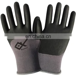 Long Cuff Green Flock Lined Nitrile Chemical Resistant Acid-based Proof Cheap Work Gloves thumbnail-3