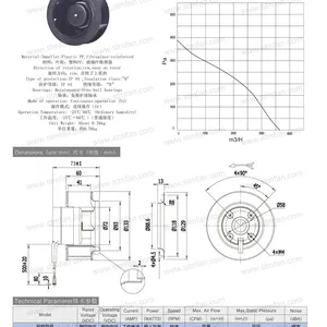 R1G133*41mm DC12V/24V Centrifugal Fan Gigh Pressure With PWM Fg thumbnail-5