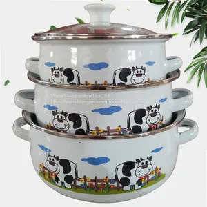 Bule Enamel Cookware/enamel Casserole Sets With Enamel Lid Wholesale thumbnail-2