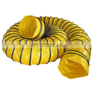 Yellow PVC Tarpaulin Ventilation Hose Hvac Flexible Duct Tube For Air Conditioner thumbnail-1