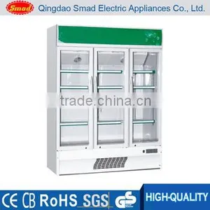 Upright Glass Door Direct Cooling Commercial Display Refrigerator Showcase thumbnail-6