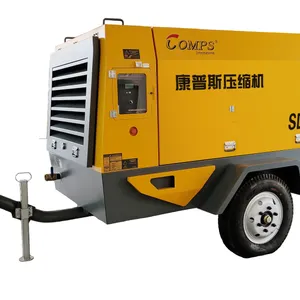 600 Cfm Operating Mode 17m3 12bar or 15m3 18bar Cummins Mining Air Compressor 12 18 Bar 550cfm 600cfm Diesel Engine Screw Air Compressor thumbnail-3