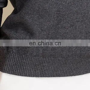 Designs For Girls Round Collar Slim Fit Deep Gray Jacquard 100% Cashmere Sweater thumbnail-5