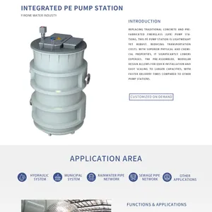 Integrated PE Prefabricated Pump Station, Featuring Various Diameters, is a Factory-fabricated Integrated Pump Station thumbnail-3