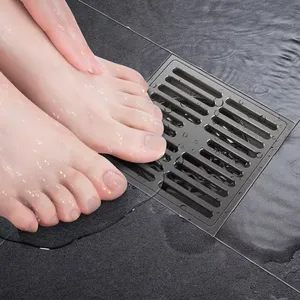 Large Displacement All Copper Modern Straight Row Odor-Proof Dry Wet Area Kitchen Anti-Return Shower Floor Drain for Hotels thumbnail-3