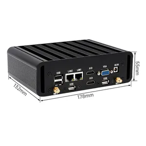 Cheapest Industrial PC Intel I5-7200U 16+256GB Wifi IP51 Industrial Fanless Mini PC With DC RJ45 LAN HDM-I VGA RS232 RS485 Port thumbnail-3