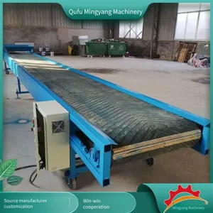 Belt Conveyor for Loading Carton Goods Onto Ships at a Large Inclination Angle, Stone Belt Conveyor, Mingyang Machinery thumbnail-4