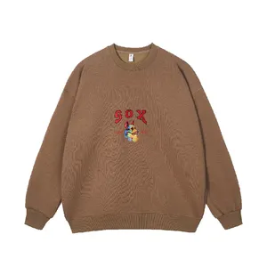 Fashionable 3D Printed Cotton French Terry Crew Neck Sweatshirt thumbnail-1