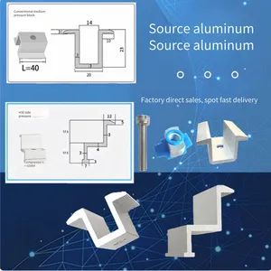 Photovoltaic Panel Accessories, Aluminum Alloy Pressing Blocks (medium Pressure and Edge Pressure), Photovoltaic Module Clamps, High - Quality Products, Customization Supported thumbnail-1