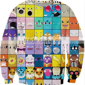 OEM Service All Over Digital Printing Custom Design Sublimation Crew Neck Sweatshirt thumbnail-4