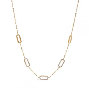 316L Hypoallergenic Stainless Steel Necklace With 18K Gold PVD Coating thumbnail-4