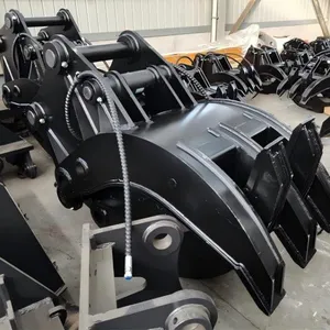 Hydraulic Grapple for Excavator Rock Handling Demolition Scrap Loading Attachment thumbnail-1