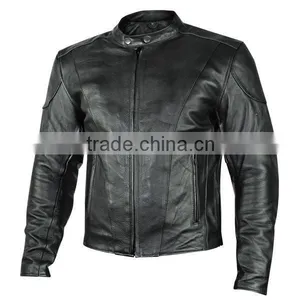 Mens Motorcycle Leather Jacket With Gun Pockets thumbnail-1