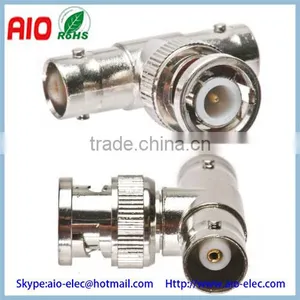 50 OHM BNC Splitter 1 Male to 2 Female Tee Adapte Right Angle to Change the Connector Type thumbnail-1