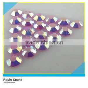 Shining Iron On AB Light Purple Rhinestone Hotfix Flatback Round Loose Resin Stone thumbnail-1