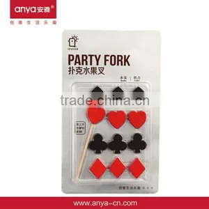 D598 Poker Pick Fruit Fork Set Plastic Pick thumbnail-1