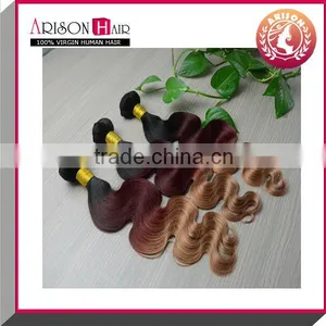 100% Virgin 3 Tone Color Ombre Hair Hairextension 1/33/27 thumbnail-2