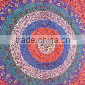 Indian WHOLESALE Mandala Fabric Tapestry Screen Printed Tapestry thumbnail-6