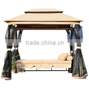 Outsunny Outdoor 3 Person Patio Gazebo Outdoor Canopy Garden Swing Bed Quality Choice thumbnail-3