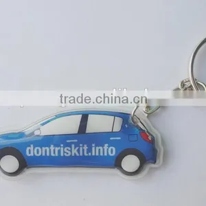 Personalized Soft Pvc Led Keychain With Car Shaped thumbnail-1