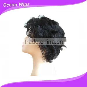 Wholesale Stock Virgin Curly Remy Brazilian Hair Short Lace Full Wigs thumbnail-1