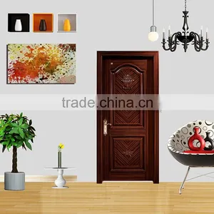 Wholesale Ebony Veneer Laminated Solid Wood Restaurant Entrance Doors thumbnail-2