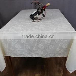 T/C Popular Jacqured White Cheap Table Cloth thumbnail-6