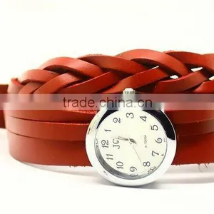 Promotion! Cow Leather Watches,women Watches , ROMAN Rivets Leather Bracelet Watch thumbnail-1