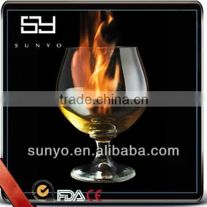 Big Thick Stem Clear Heavy Brandy Glasses thumbnail-1