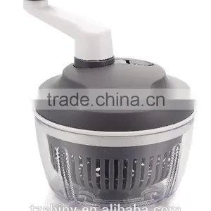 Multipurpose 3 in 1Plastic Salad Spinner With Cutter and Mixer Manual Salad Spinner With Handle Plastic Food Processor thumbnail-3