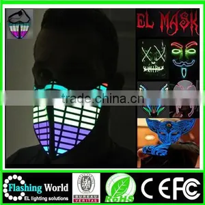 China Factory OEM High Quality China Wholesale Washable Luminous Flashing Ghost Rider Party Mask thumbnail-3