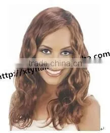 China Wholesale Factory Price Fashion Women 100% Brazilian Remy Human Hair Long Hair Wig Water Wave Curly Virgin Hair thumbnail-1