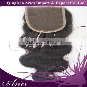 6a Brazilian Lace Closure Bleached Knots Body Wave Free&middle&3 Lace Top Closure Natural Black Color Lace Closure thumbnail-5