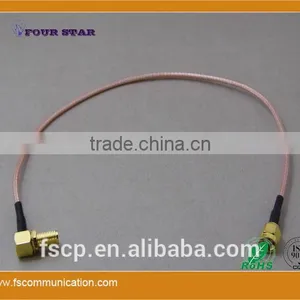 RG316 Cable Assembly With SMA RP-Female Bulkhead Right Angle to SMA RP-Male Connector thumbnail-4