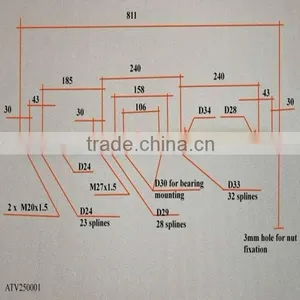 250cc Chinese Atv Customize Rear Sliding Axis thumbnail-1