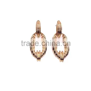 Gold Beautiful Designed Earrings for Women,gold Ear Tops Designs,drop Earrings cz Square,jewelry Gold Earrings Women thumbnail-1