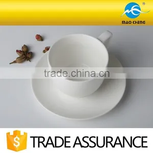 White Durable Ceramic 220cc Cup With Saucer thumbnail-3