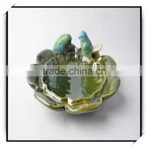 Ceramic Flower Plates With Pigeon Bird thumbnail-1