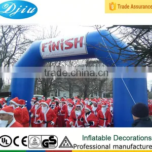 DJ-GM-38 Small Inflatable Blue "finish" Line Arch With Logo Customized Size and Color Are Accept thumbnail-1