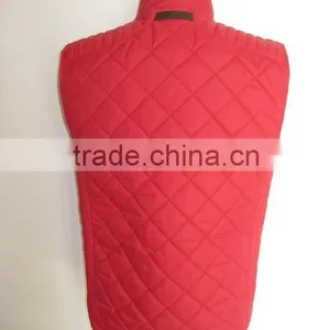 Men's Quilted Vest 2016 New Design Red Color thumbnail-2