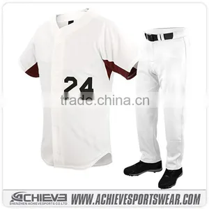 Wholesale Custom Sublimation Baseball Jersey Sublimation Full Button Baseball Jersey thumbnail-6