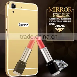 High Quality Luxury Mirror Cover Metal Aluminum Bumper Phone Case For Huawei Honor 4A thumbnail-5