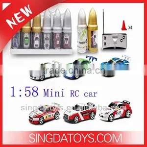 1:58 4 Channel Bullet Packing Funny Toy rc Mini Car thumbnail-1