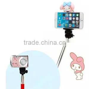 2015 Selling Best Lovely Cartoon Bluetooth Wired Selfie Stick thumbnail-3