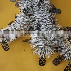 PET Wire White and Black Skull Plastic Halloween Day Garland thumbnail-6